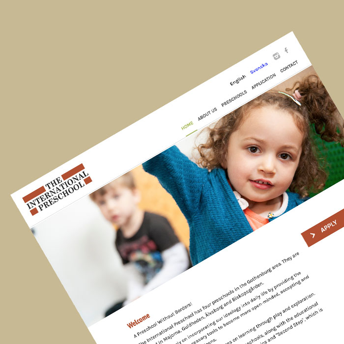 The Internationalpreschools webbplats